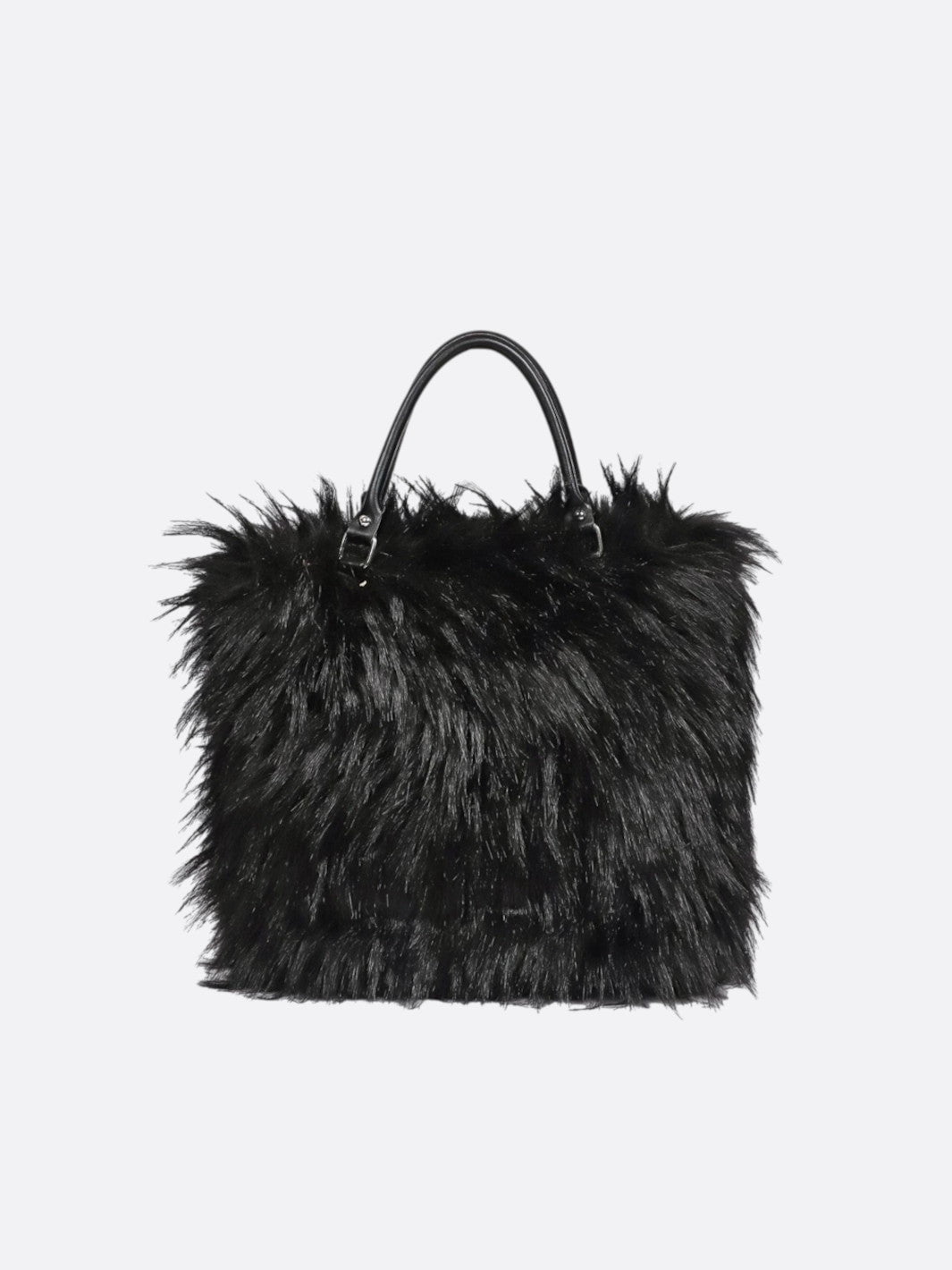 Faux fur tote bag