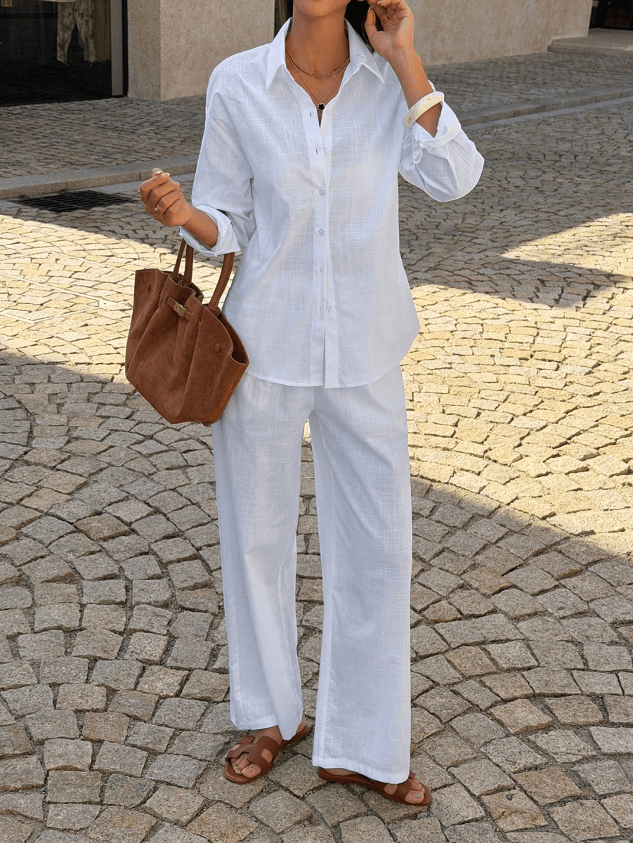 Two-Piece Casual Set Made of Pure Cotton