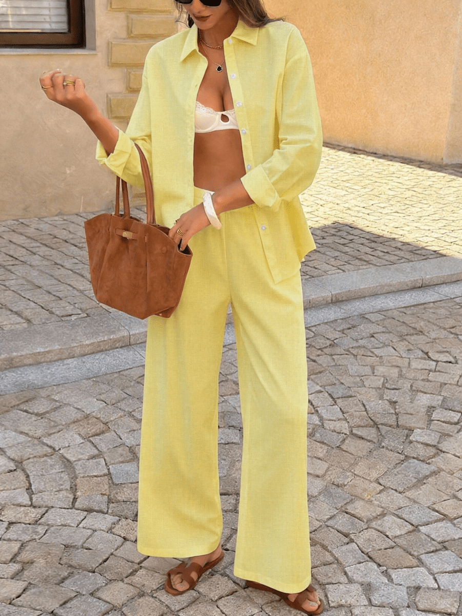 Two-Piece Casual Set Made of Pure Cotton