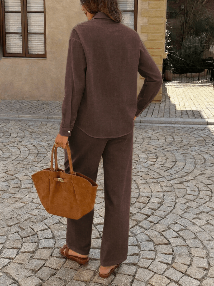 Two-Piece Casual Set Made of Pure Cotton