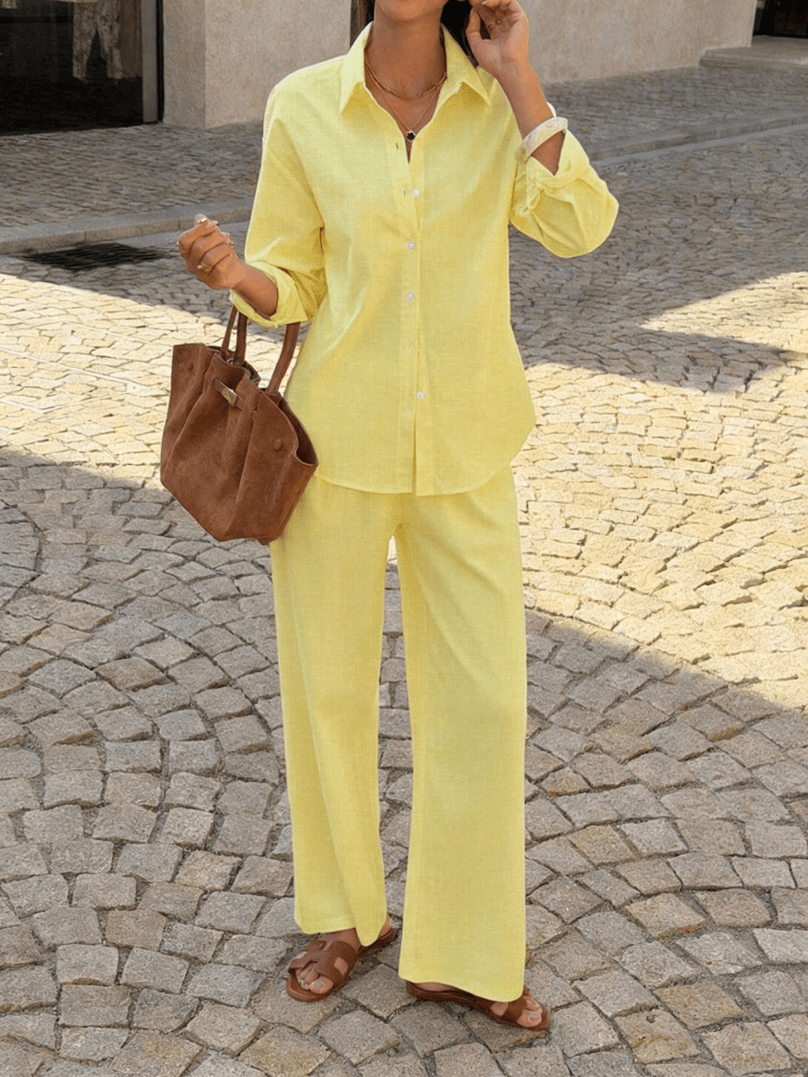 Two-Piece Casual Set Made of Pure Cotton