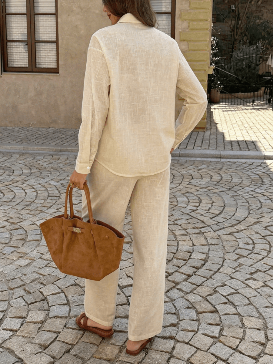Two-Piece Casual Set Made of Pure Cotton