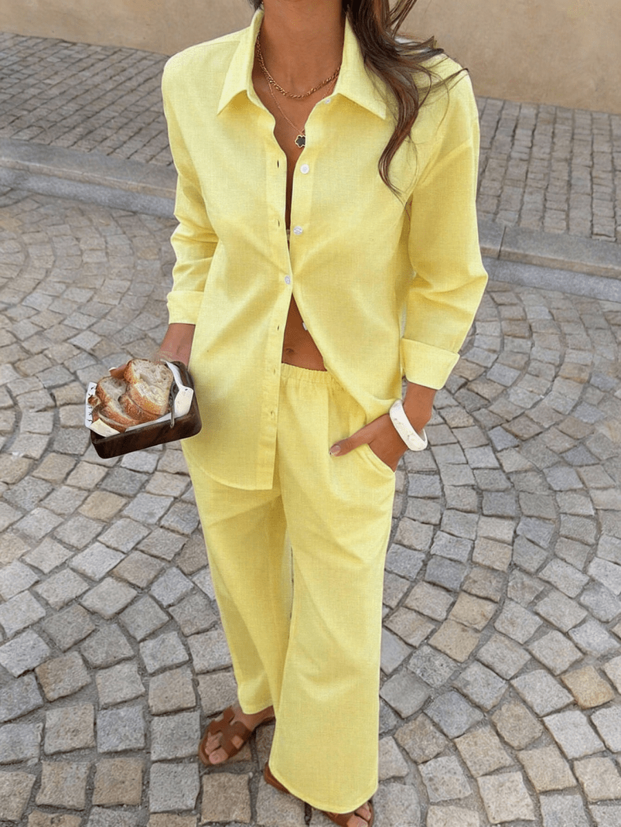 Two-Piece Casual Set Made of Pure Cotton