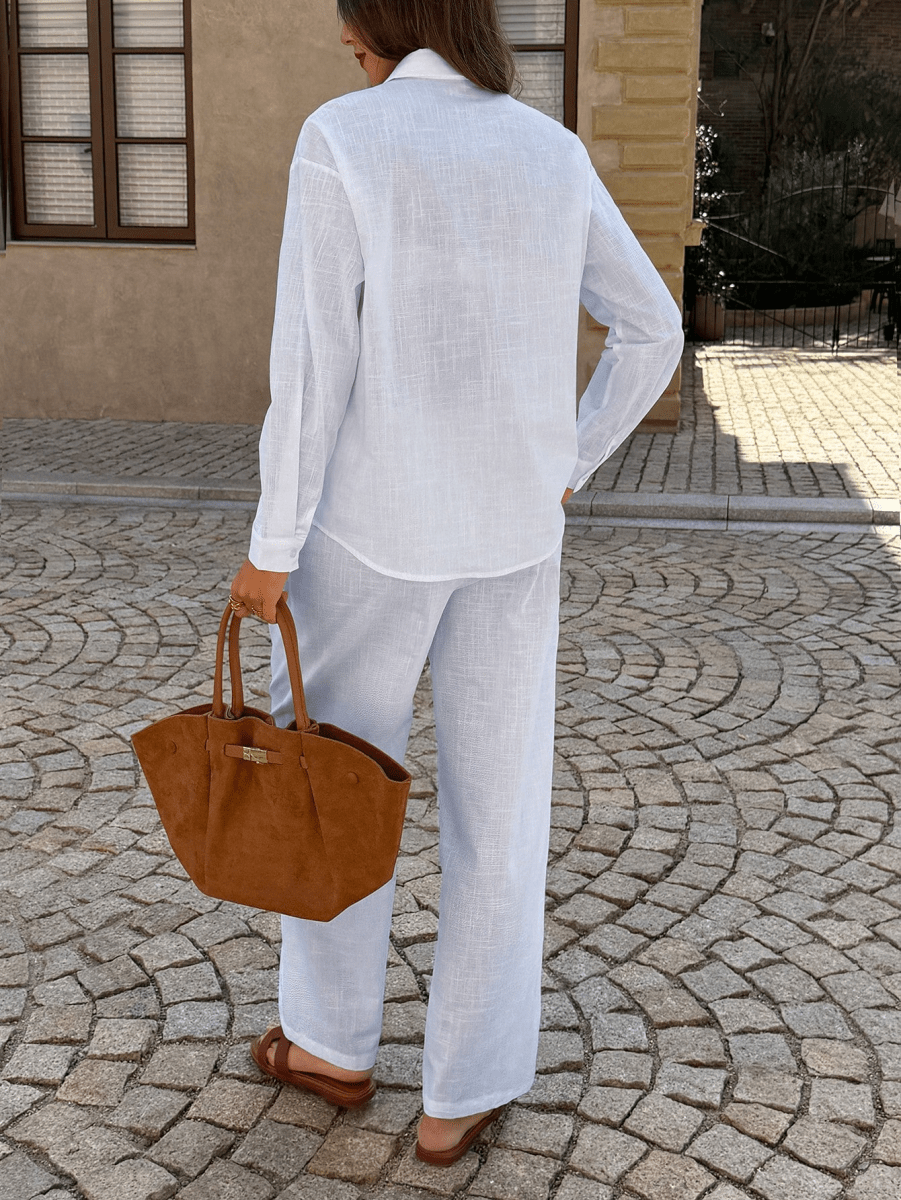Two-Piece Casual Set Made of Pure Cotton