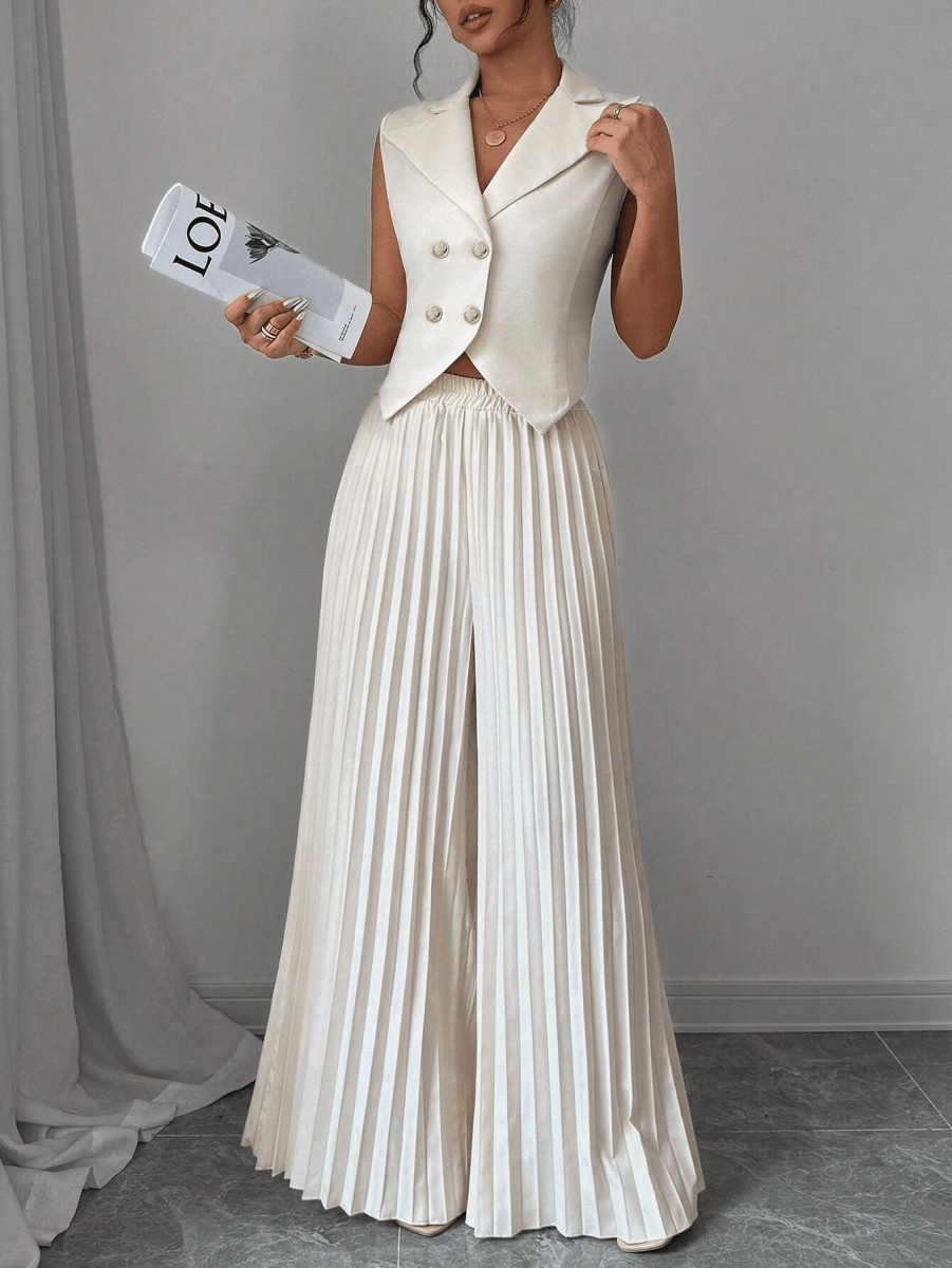 Versailles Set – Blazer Vest with Pleated Pants