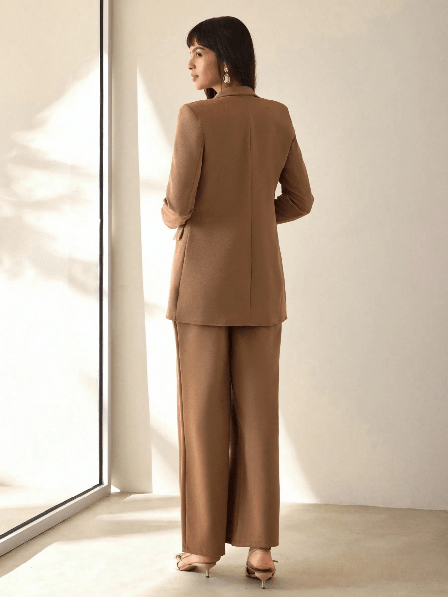 Conjunto Victoria – Blazer Doble Botonadura con Pantalón Pierna Ancha