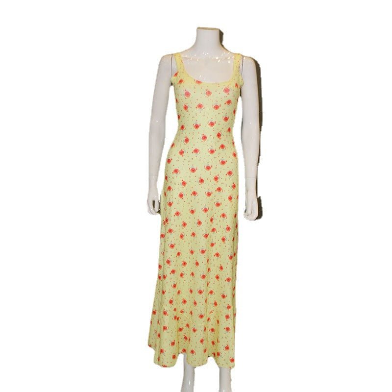 The Pure Desire Bloom | Floral Cotton High-Waist Maxi Dress