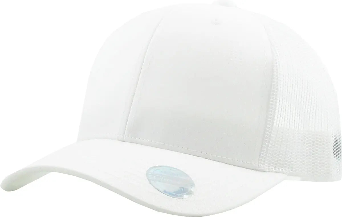 White Classic 6 Panel Mesh Back