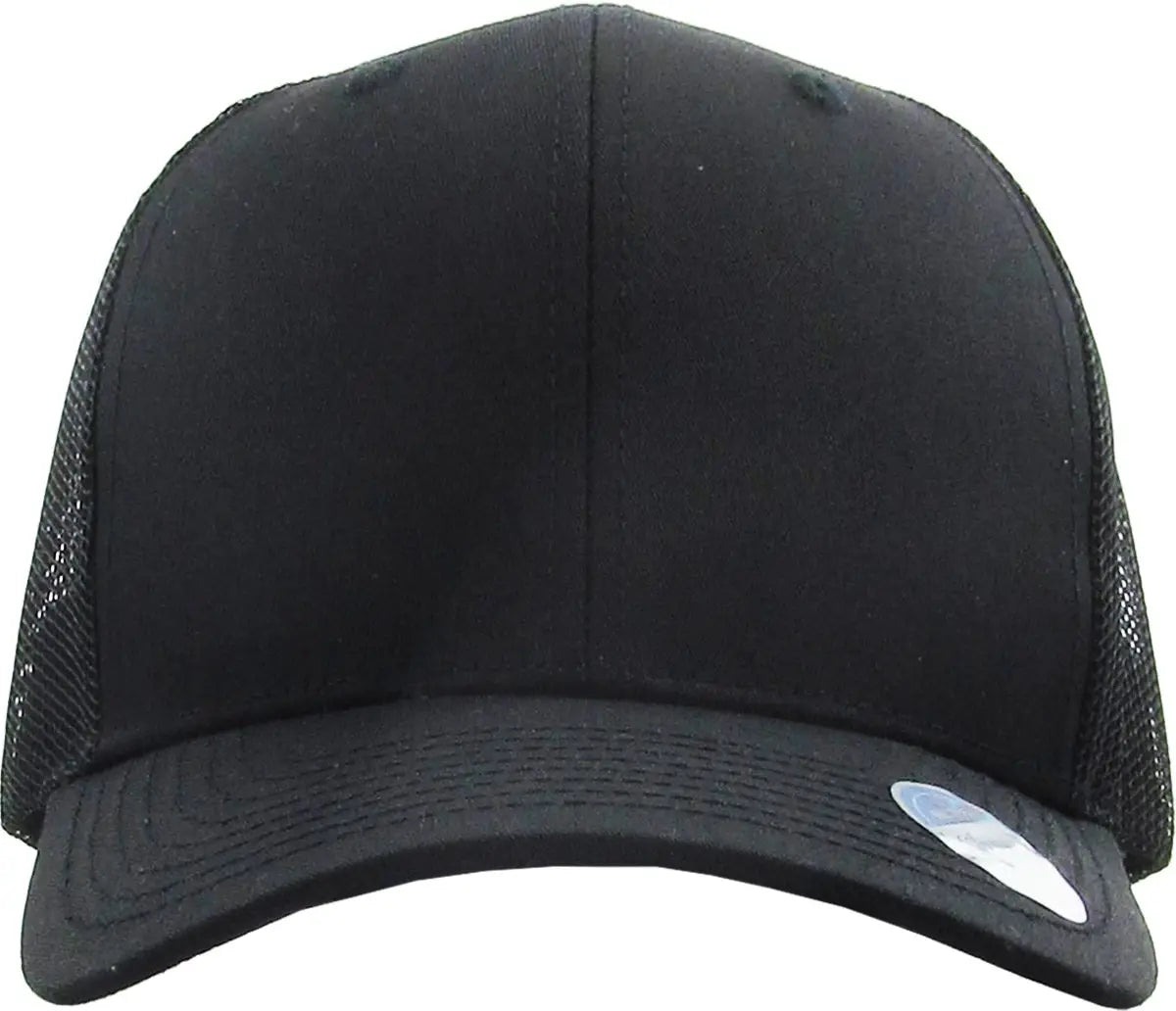 Full Black Classic 6 panel Mesh Back