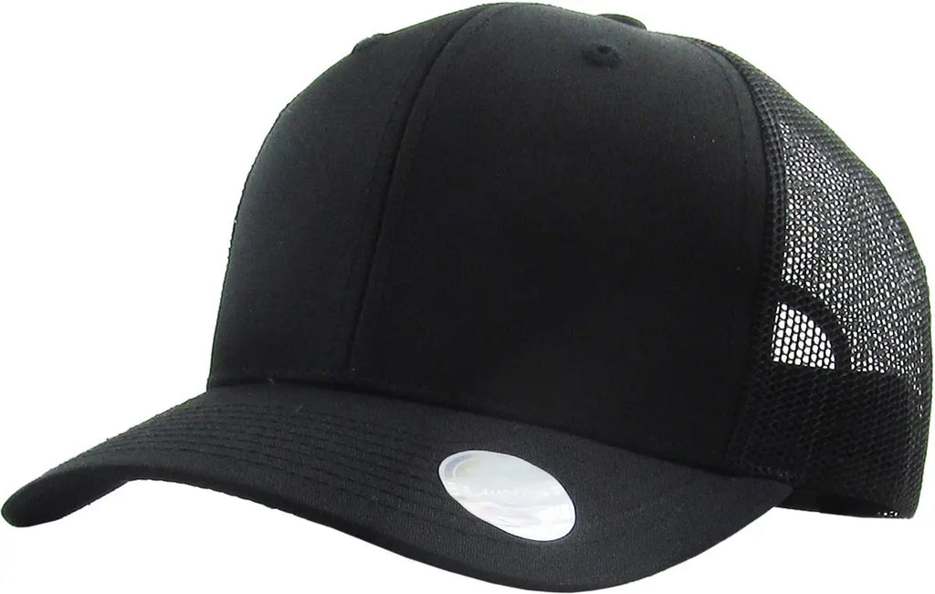 Full Black Classic 6 panel Mesh Back