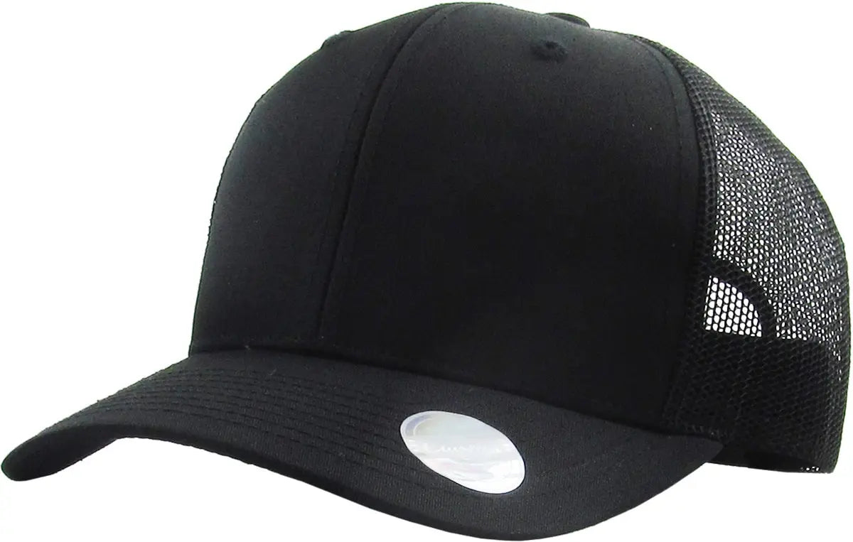 Full Black Classic 6 panel Mesh Back