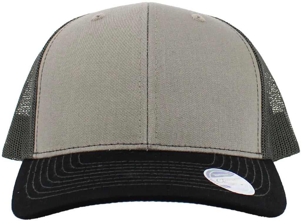Black-Grey Classic 6 Panel Mesh Back