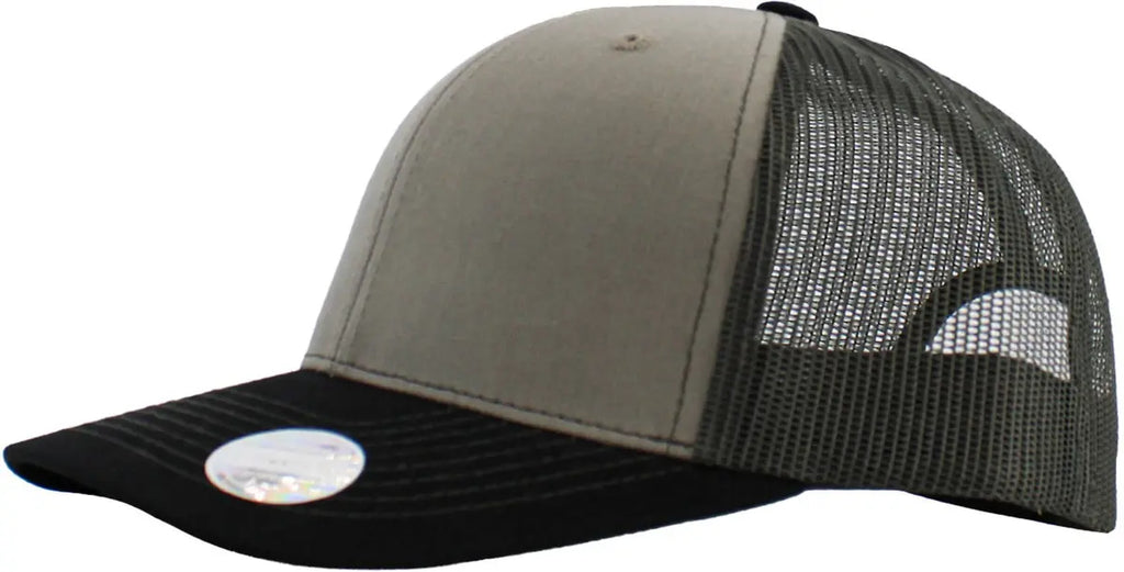Black-Grey Classic 6 Panel Mesh Back
