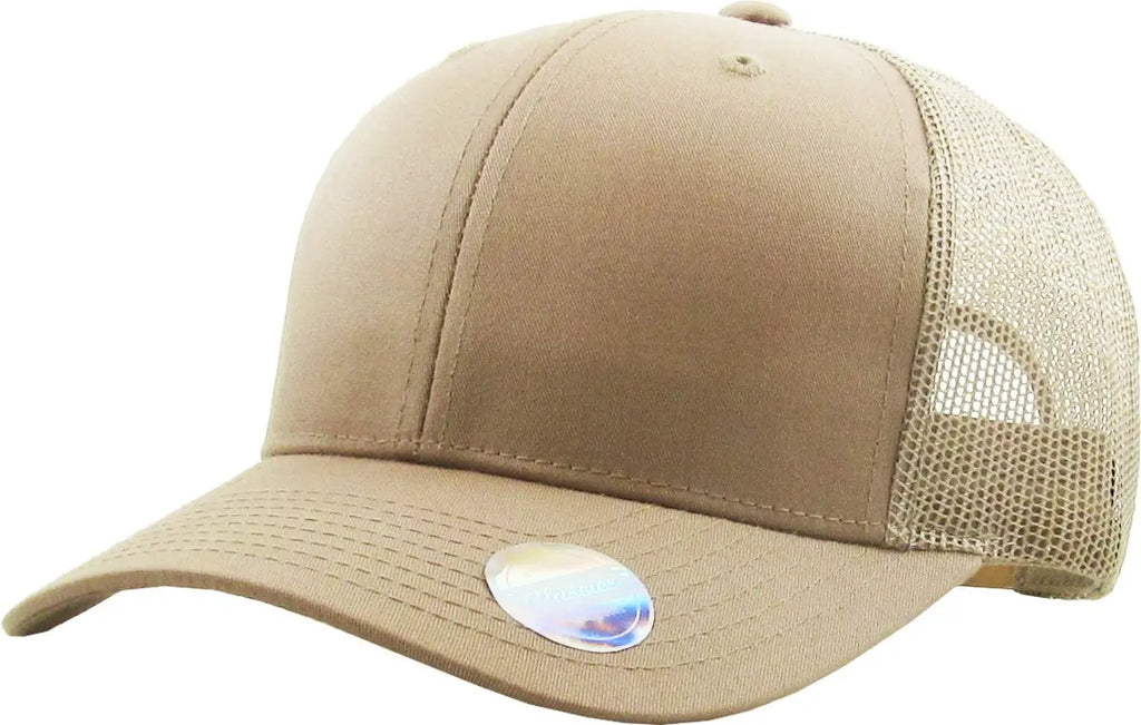 Khaki Classic 6 Panel Mesh Back