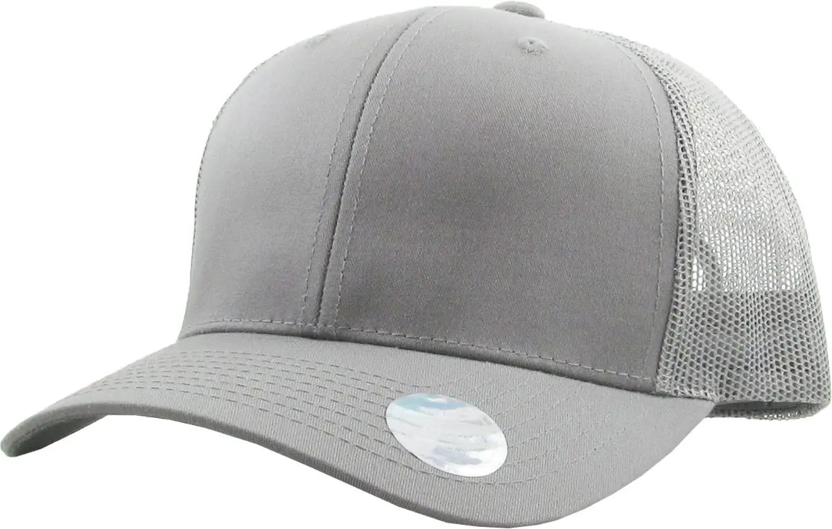 Full Grey Classic 6 Panel Mesh Back
