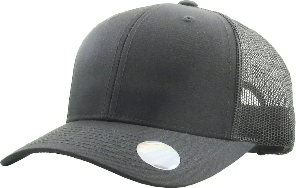 Grey Classic 6 Panel Mesh Back