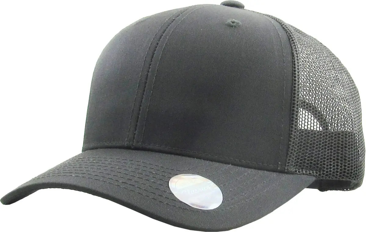 Grey Classic 6 Panel Mesh Back