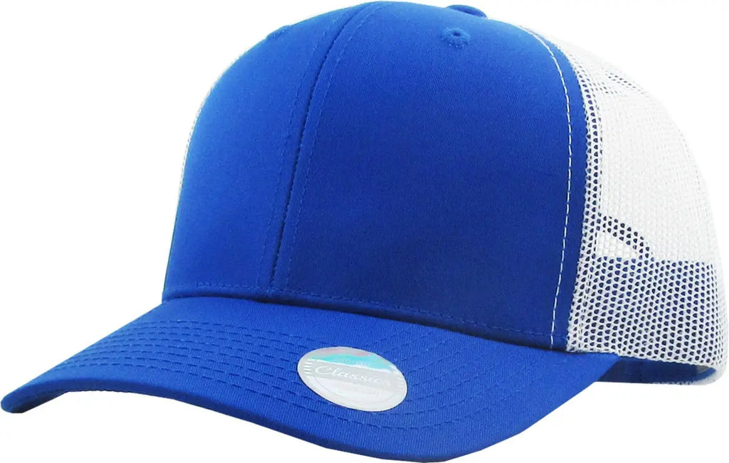 Royal Blue-White Classic 6 Panel Mesh Back