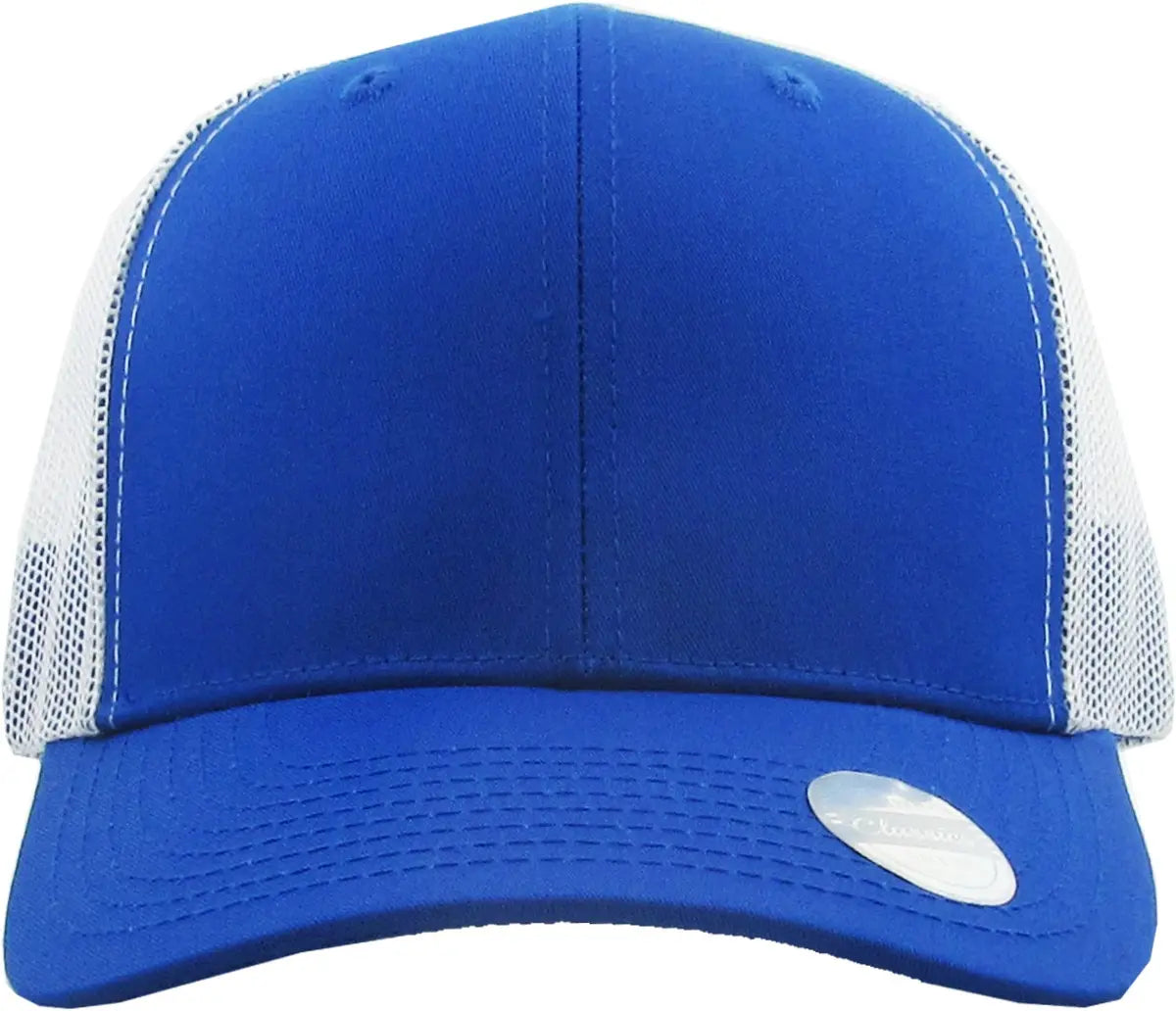 Royal Blue-White Classic 6 Panel Mesh Back