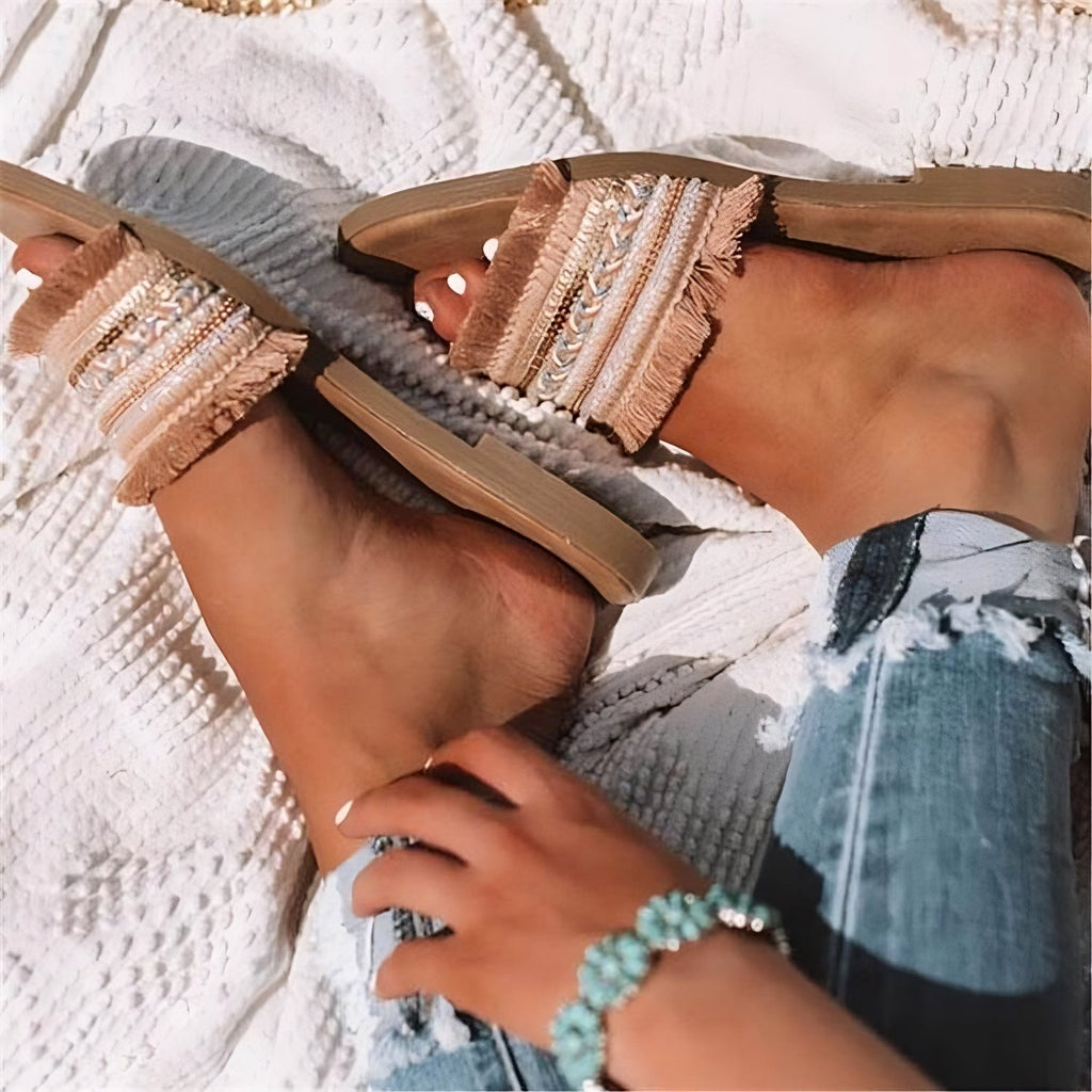 Fringed Sandals
