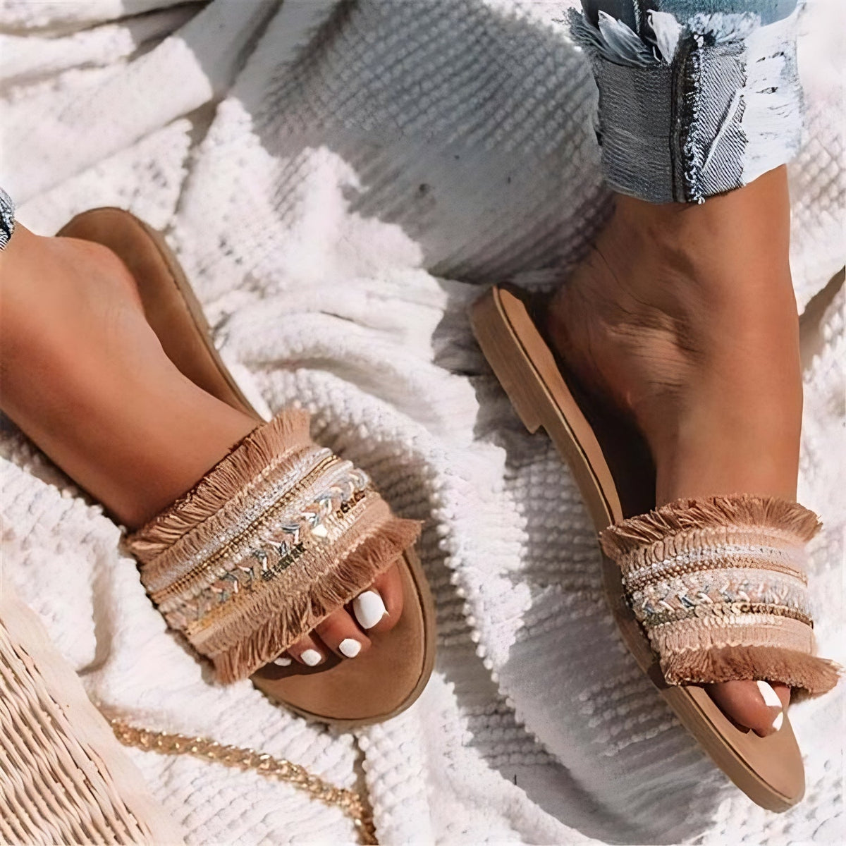 Fringed Sandals
