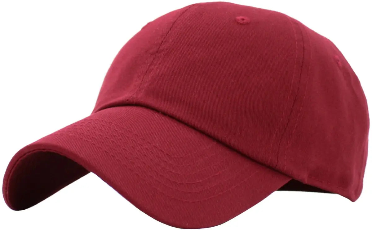 Burgundy Low Profile Baseball Cap