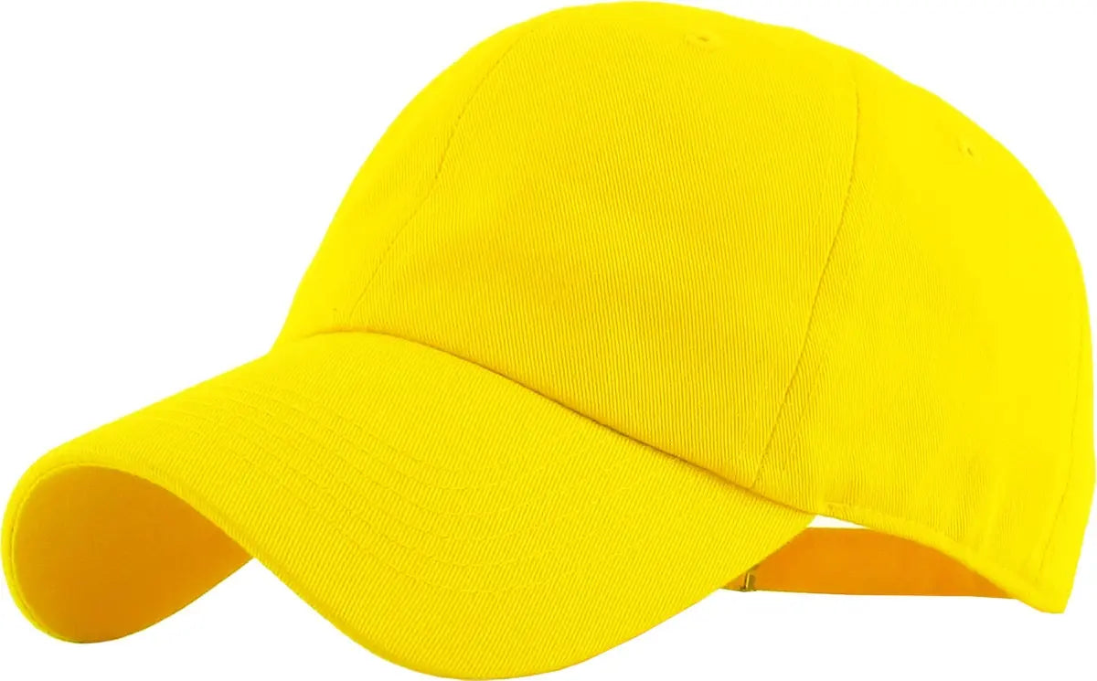 Neon Yellow Low Profile Baseball Cap