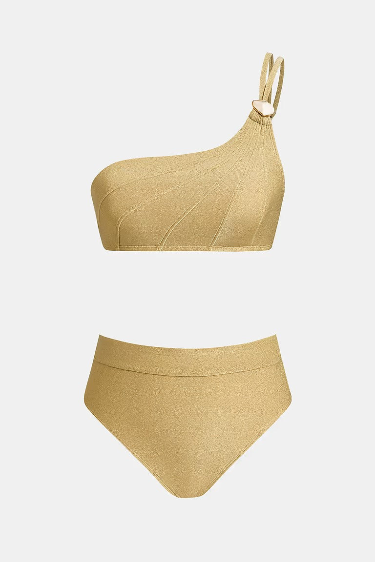 x Diane Bikini with asymmetrical neckline and high-cut bottom