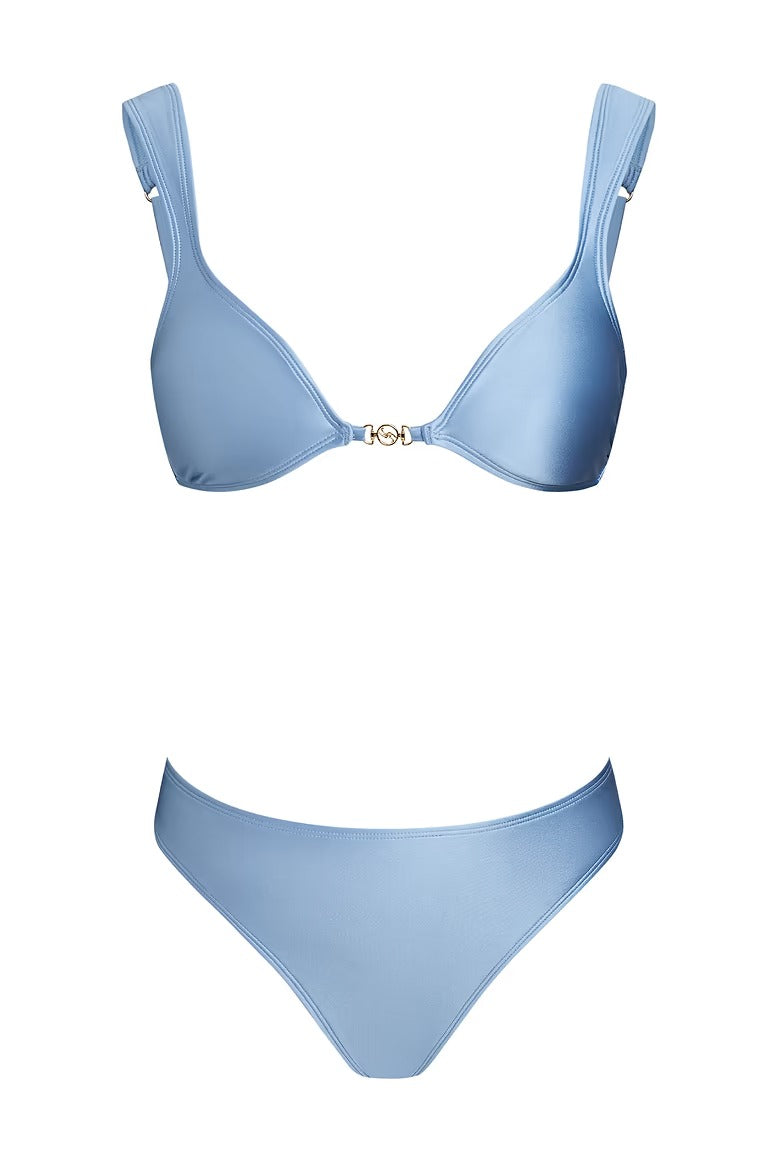 x Diane blue bikini with adjustable straps and high-cut bottoms