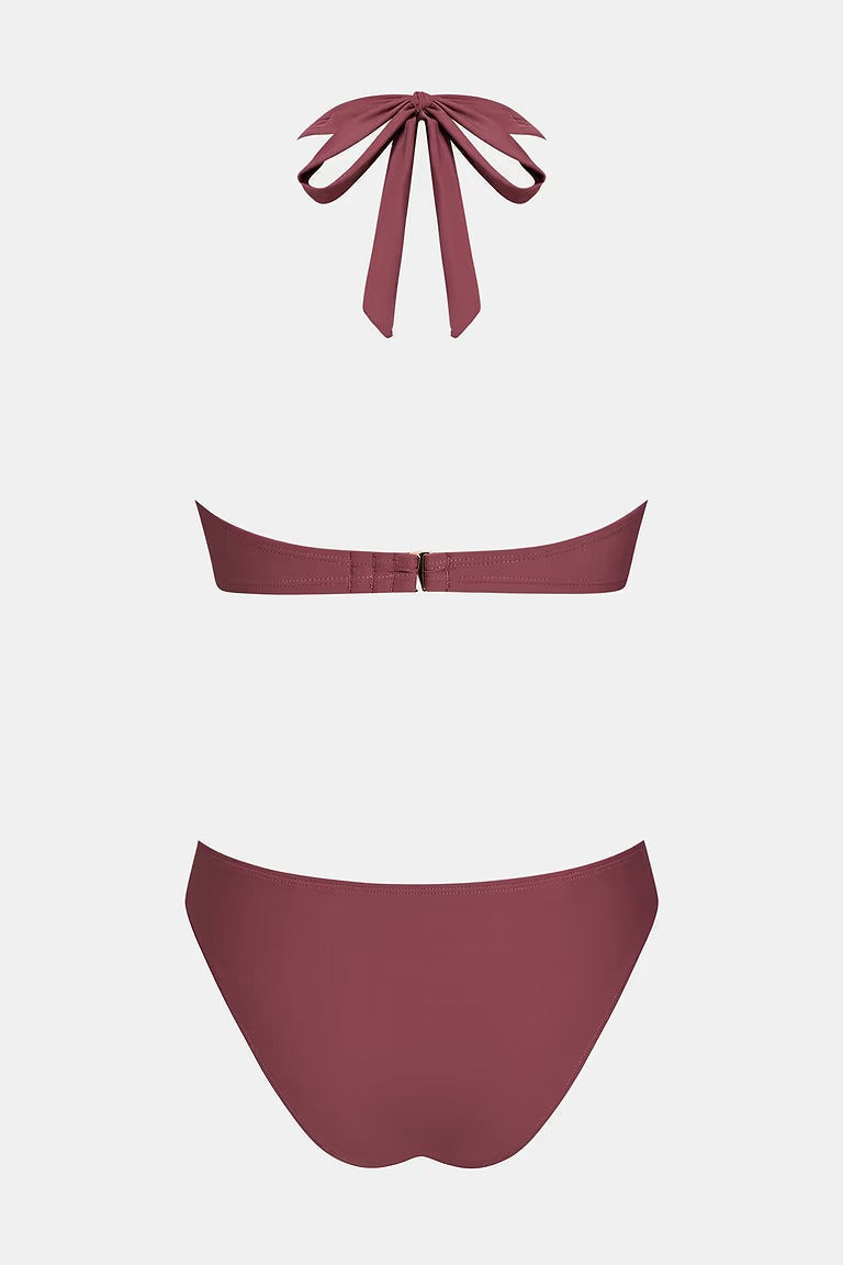 Purple halter bikini bottoms