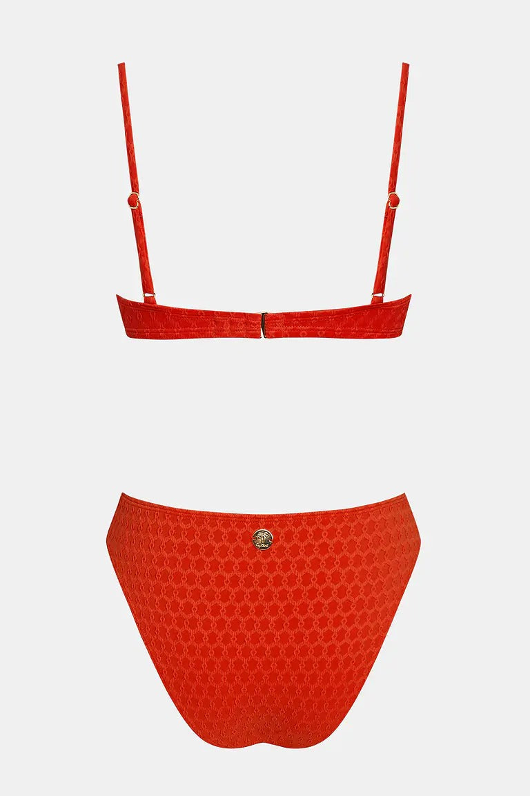 x Camille Checkered D/DD Bikini with Adjustable Straps