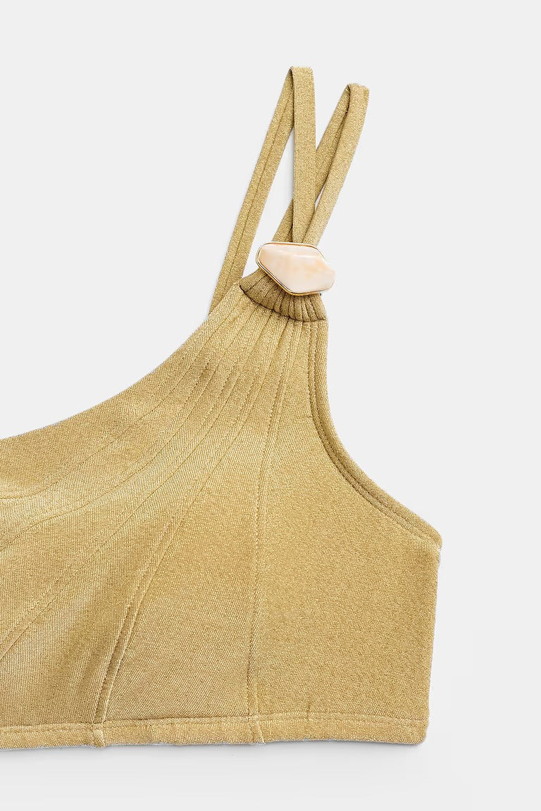 x Diane Bikini with asymmetrical neckline and high-cut bottom