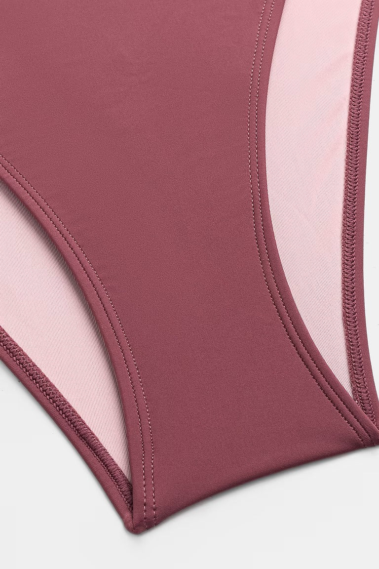 Purple halter bikini bottoms