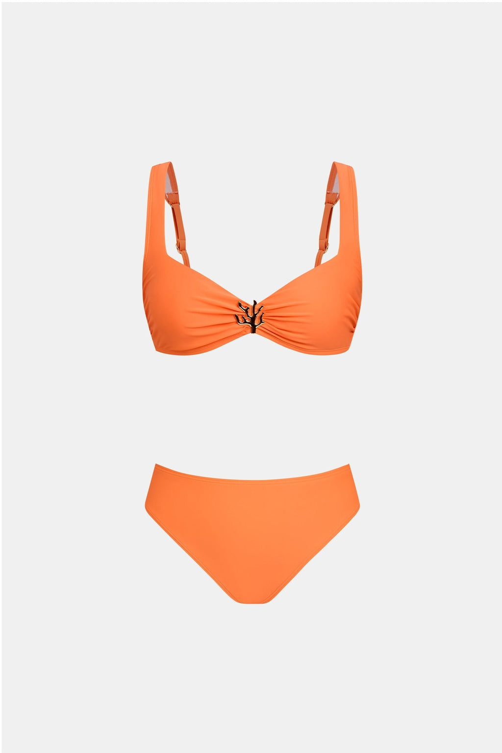 Orange bikini bottoms, mid-rise
