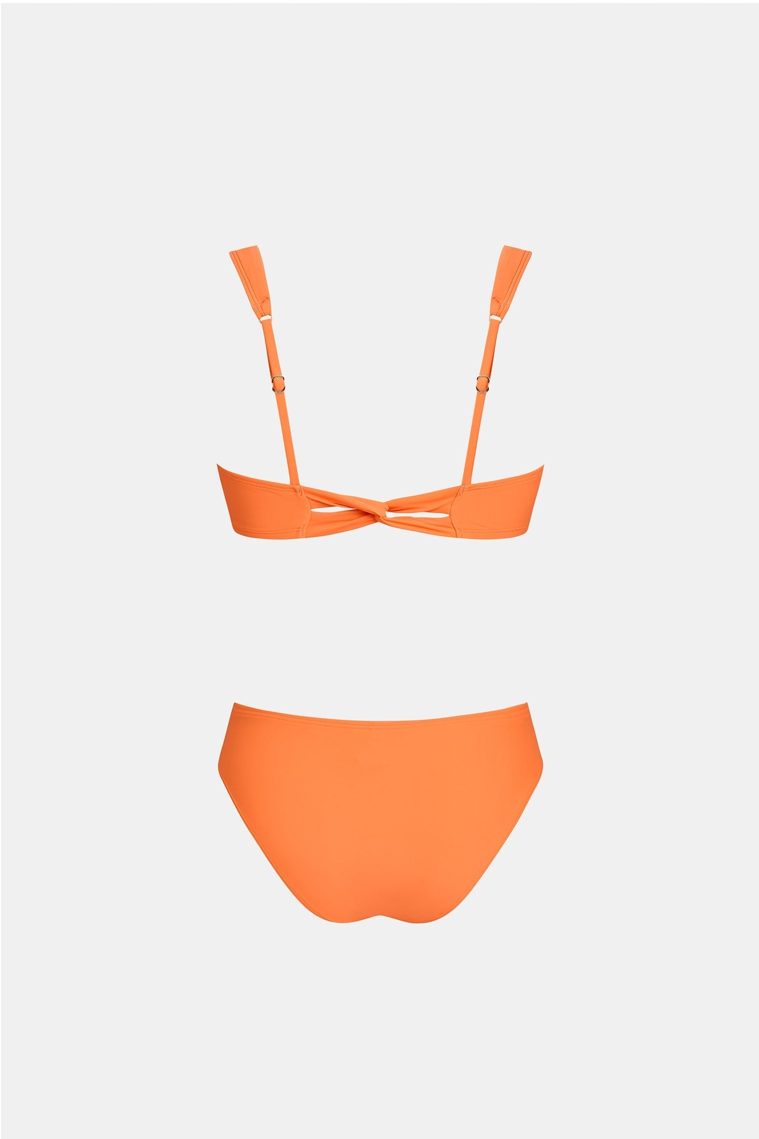 Orange bikini bottoms, mid-rise