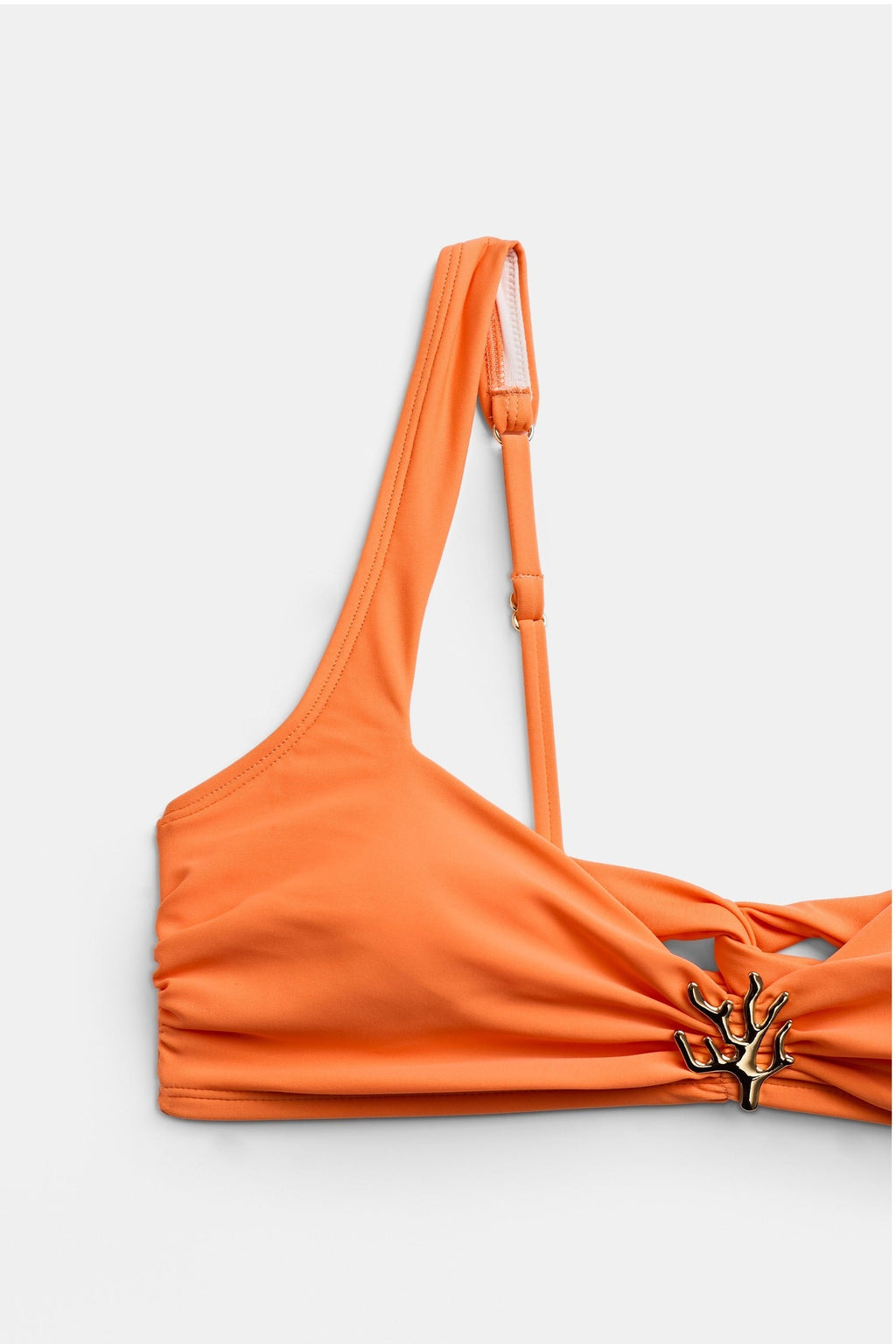 Orange bikini bottoms, mid-rise