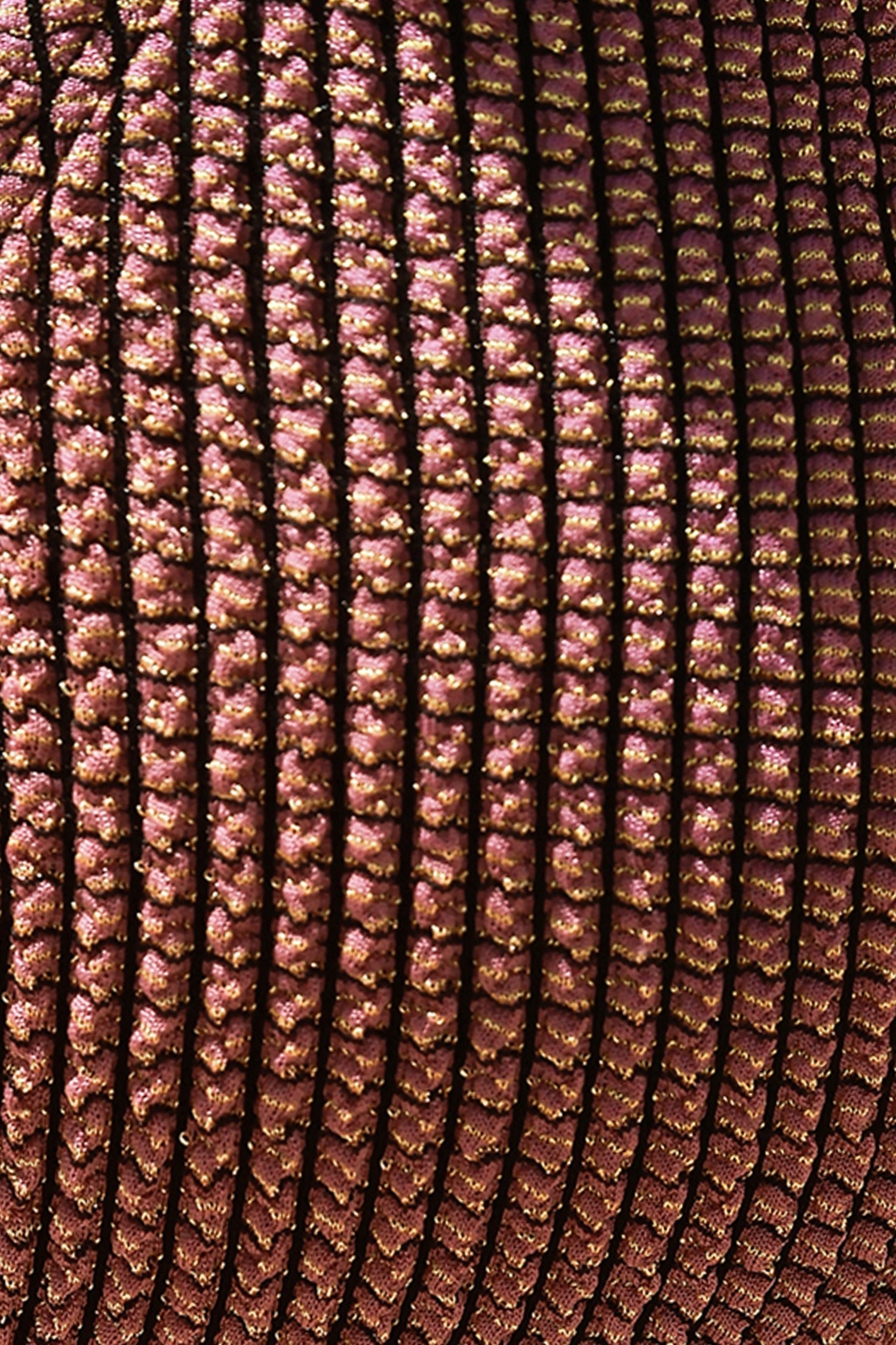 Brown V-neck bikini with charm detail