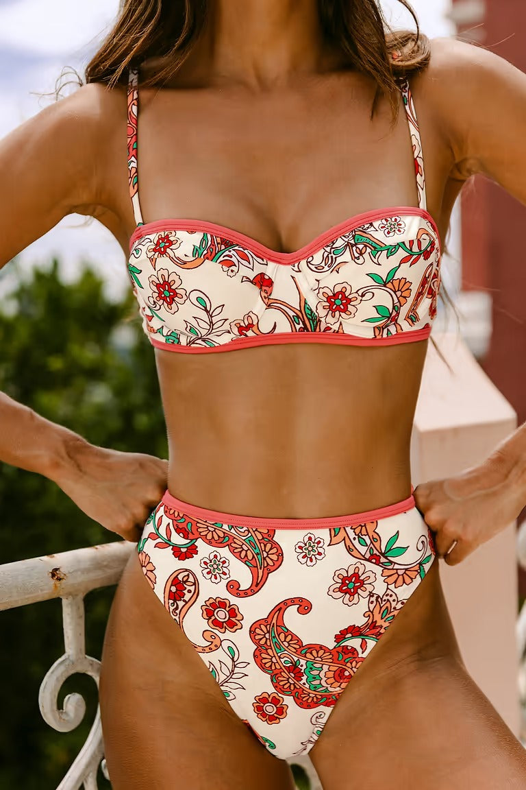 Ethnic print bikini