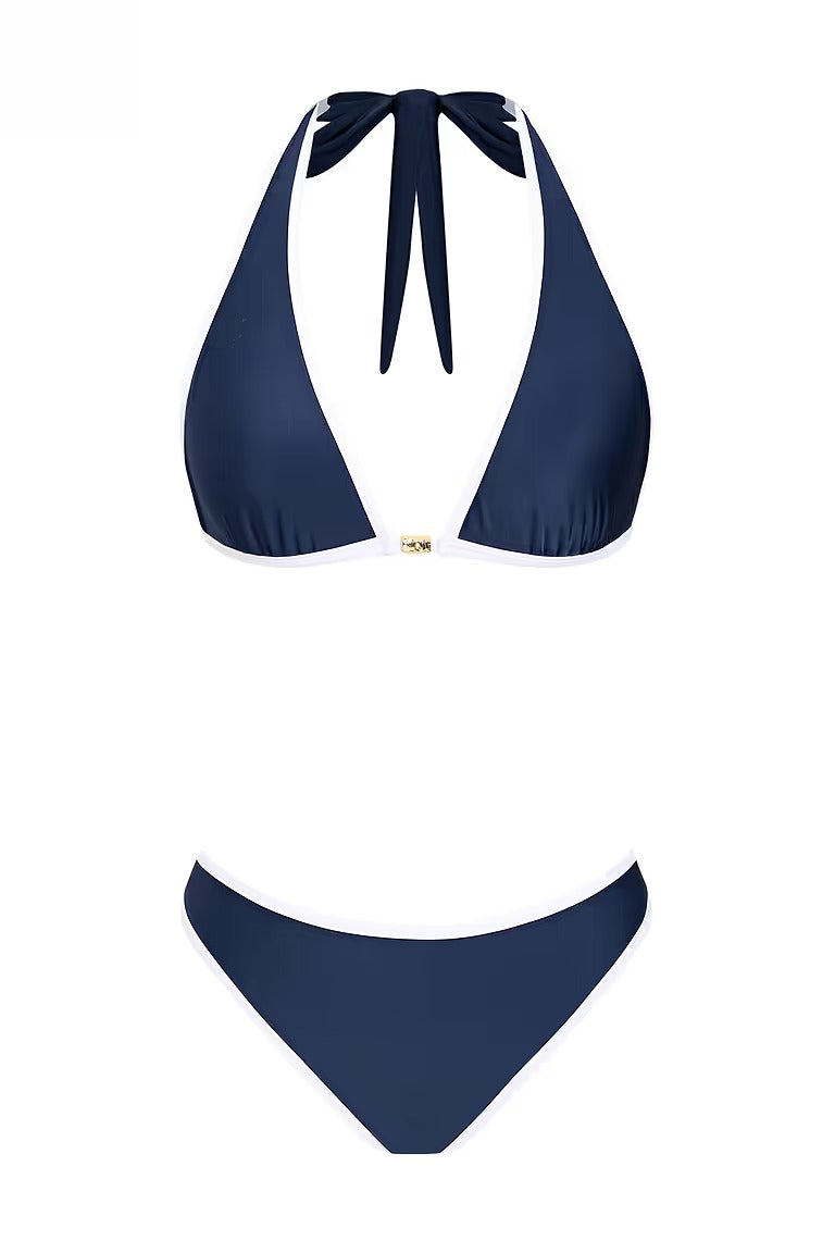 x Camille Bikini with tie straps, modern high-cut bottoms