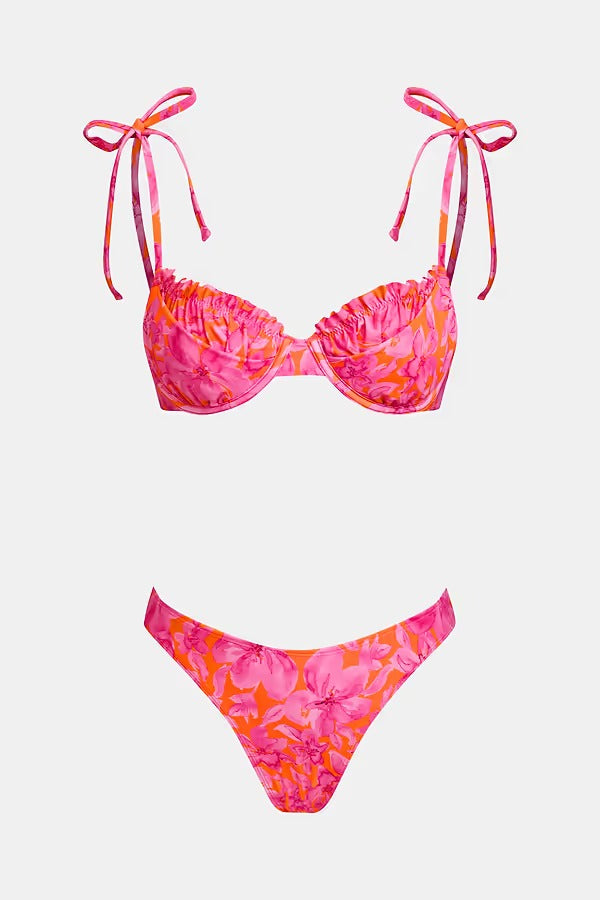 Ultra-high-cut underwire bikini bottoms