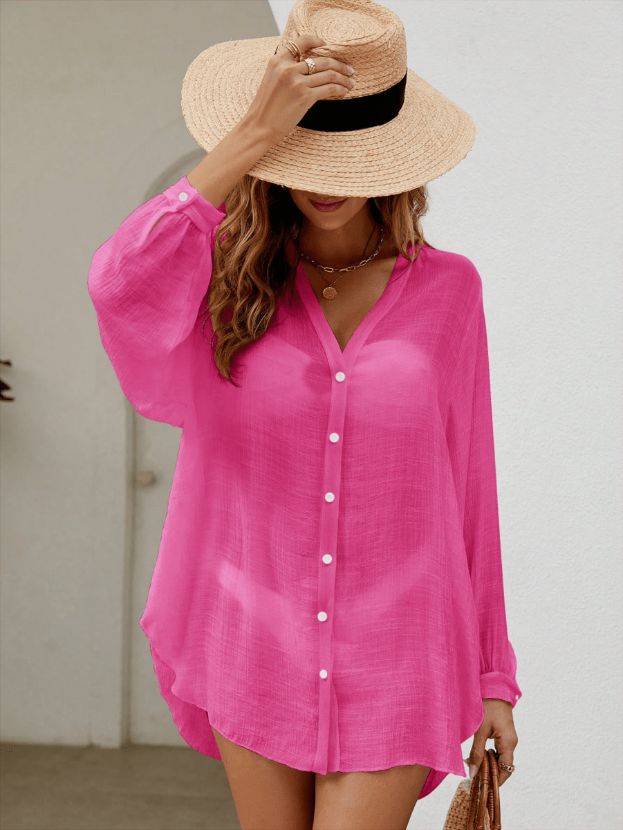 Brisa Kimono – V-Neck with Buttons and Long Sleeves