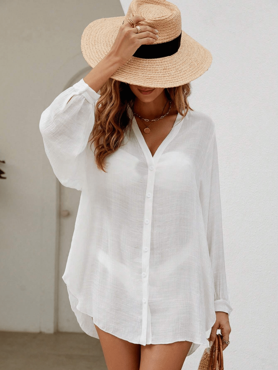 Brisa Kimono – V-Neck with Buttons and Long Sleeves