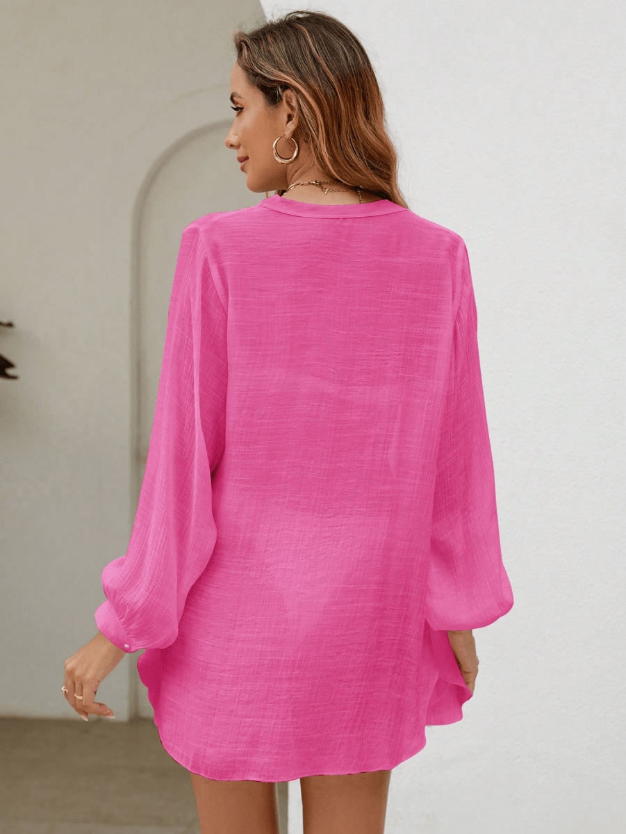 Brisa Kimono – V-Neck with Buttons and Long Sleeves