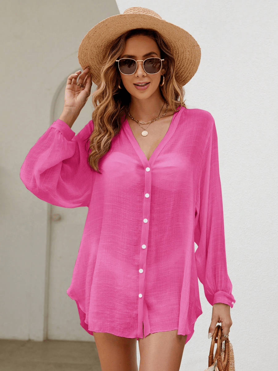 Brisa Kimono – V-Neck with Buttons and Long Sleeves