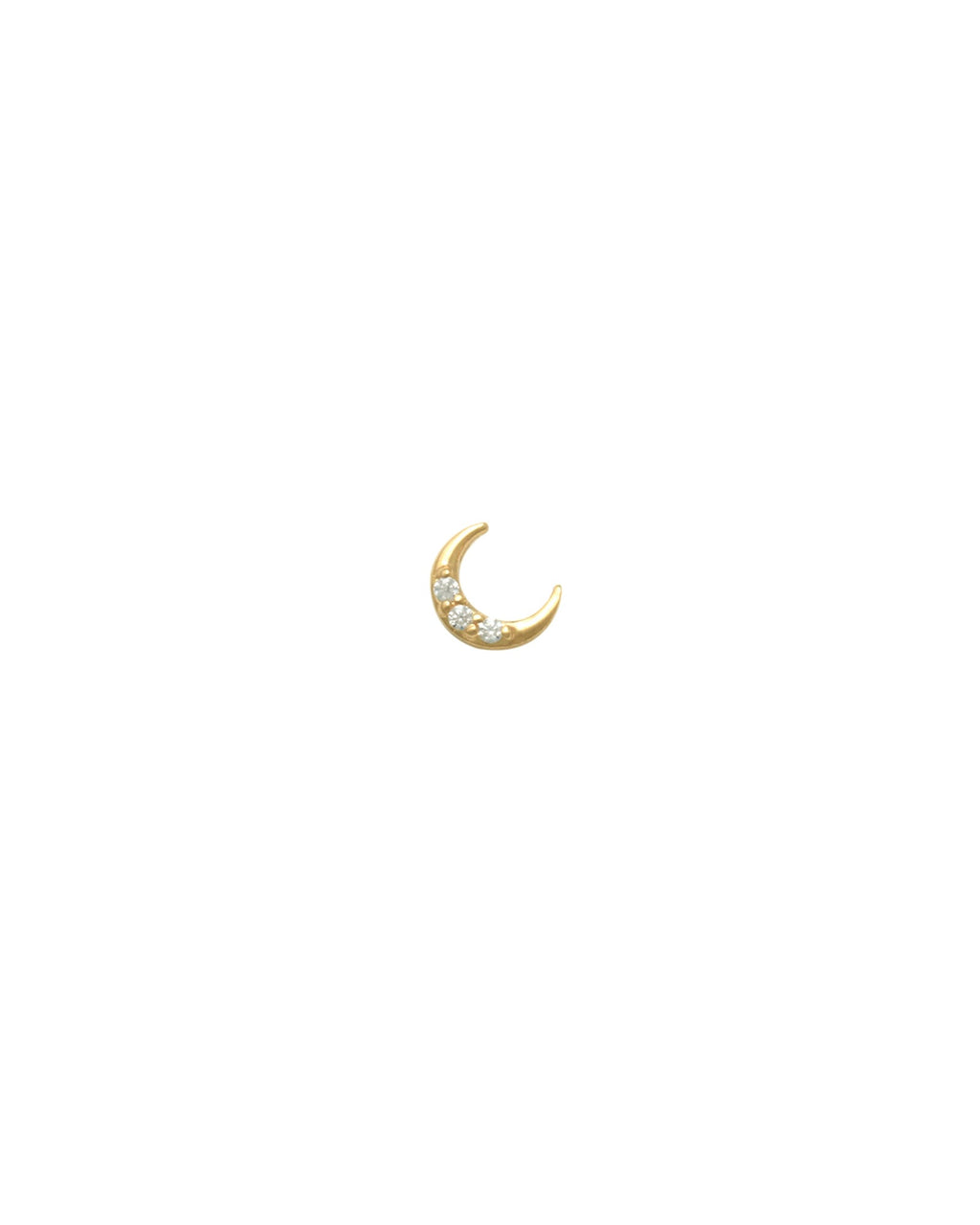 Moon CZ Stud