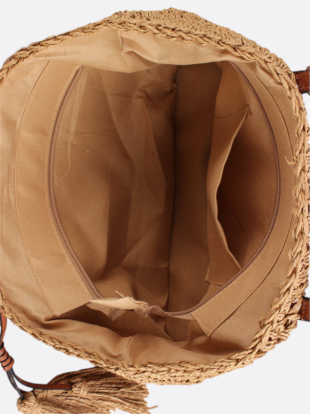 straw and leather tote basket