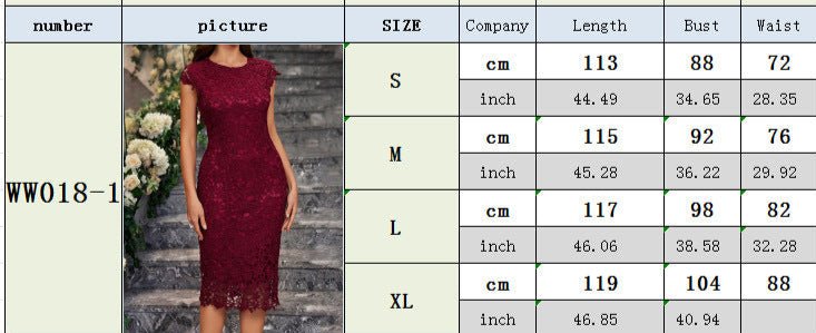The Punk Edge | Women's Lace Hollow Bodycon Pencil Midi Dress