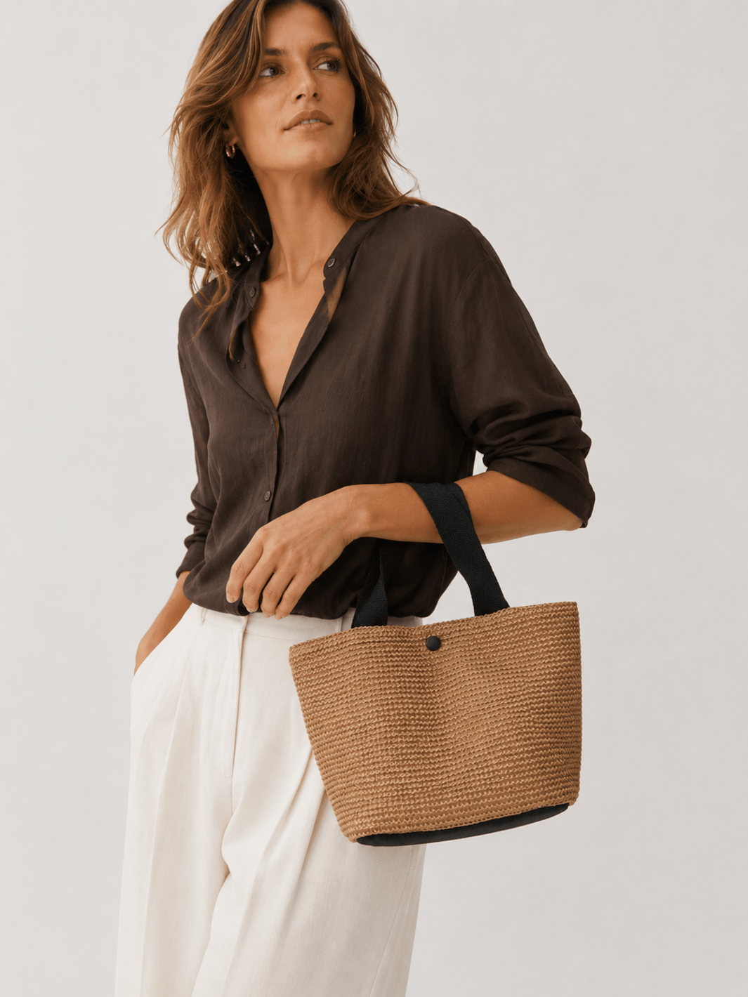 black canvas tote bag