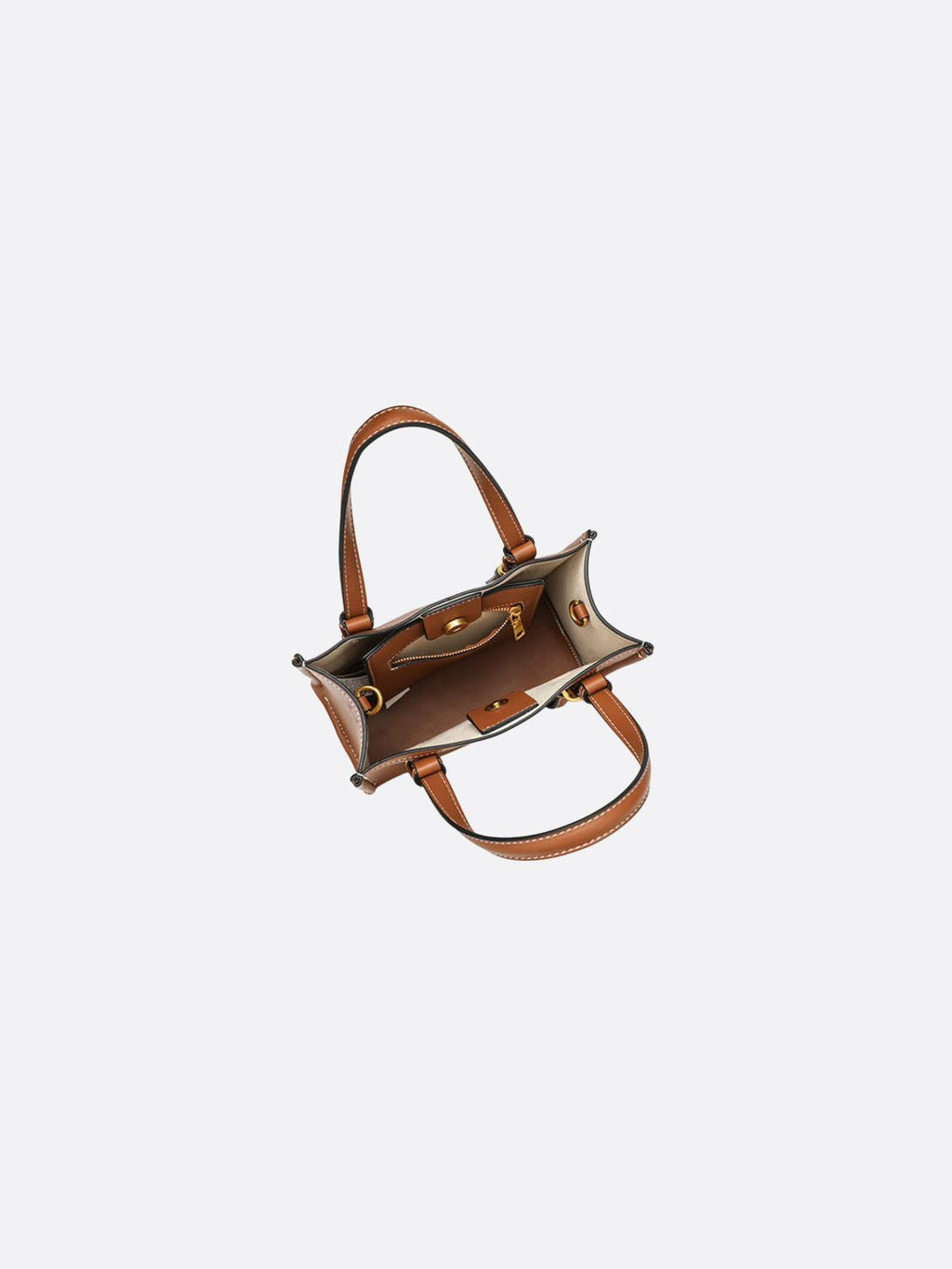 Small leather tote bag