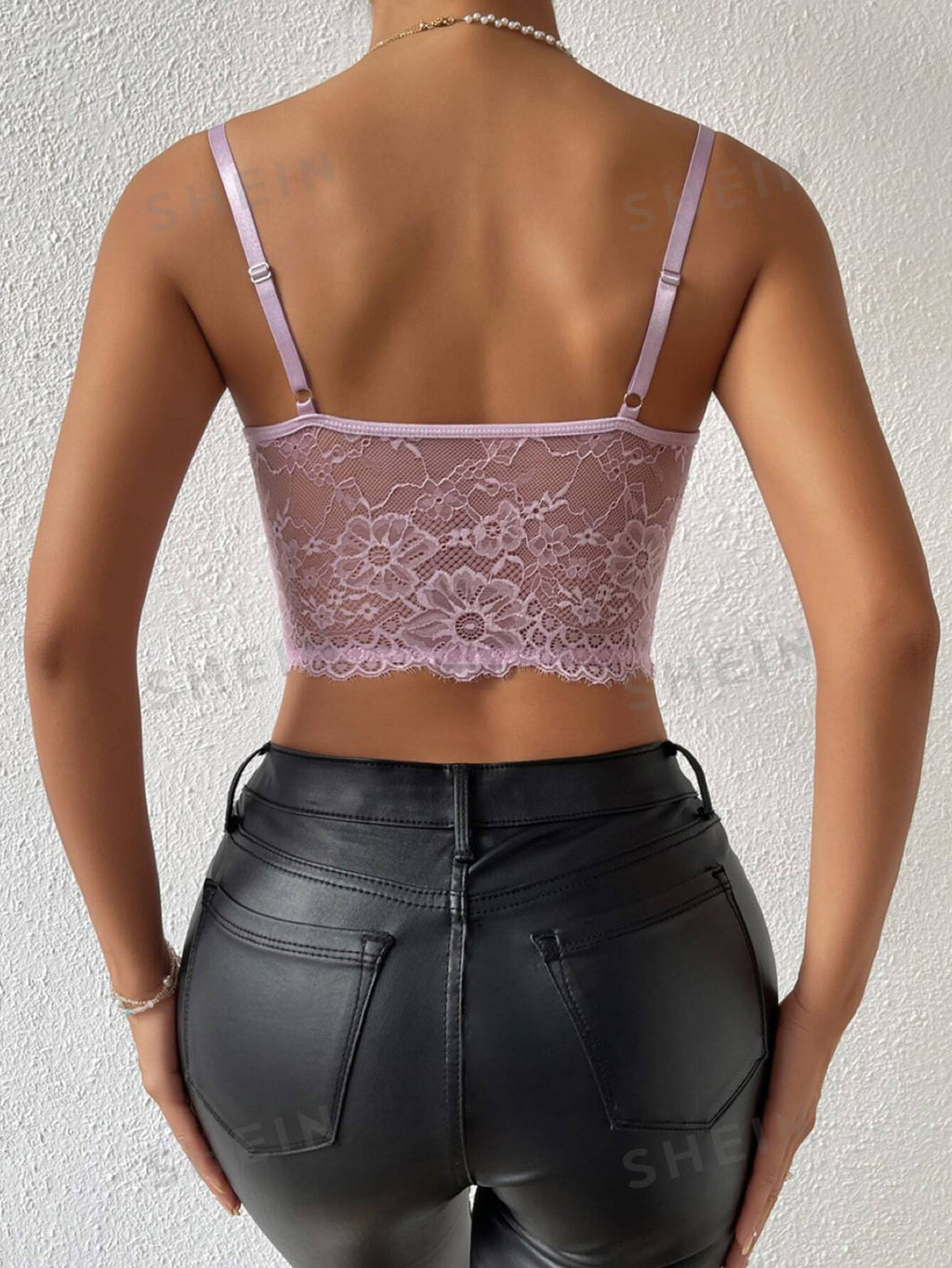 Priv√© Lace Bustier Crop Cami Top